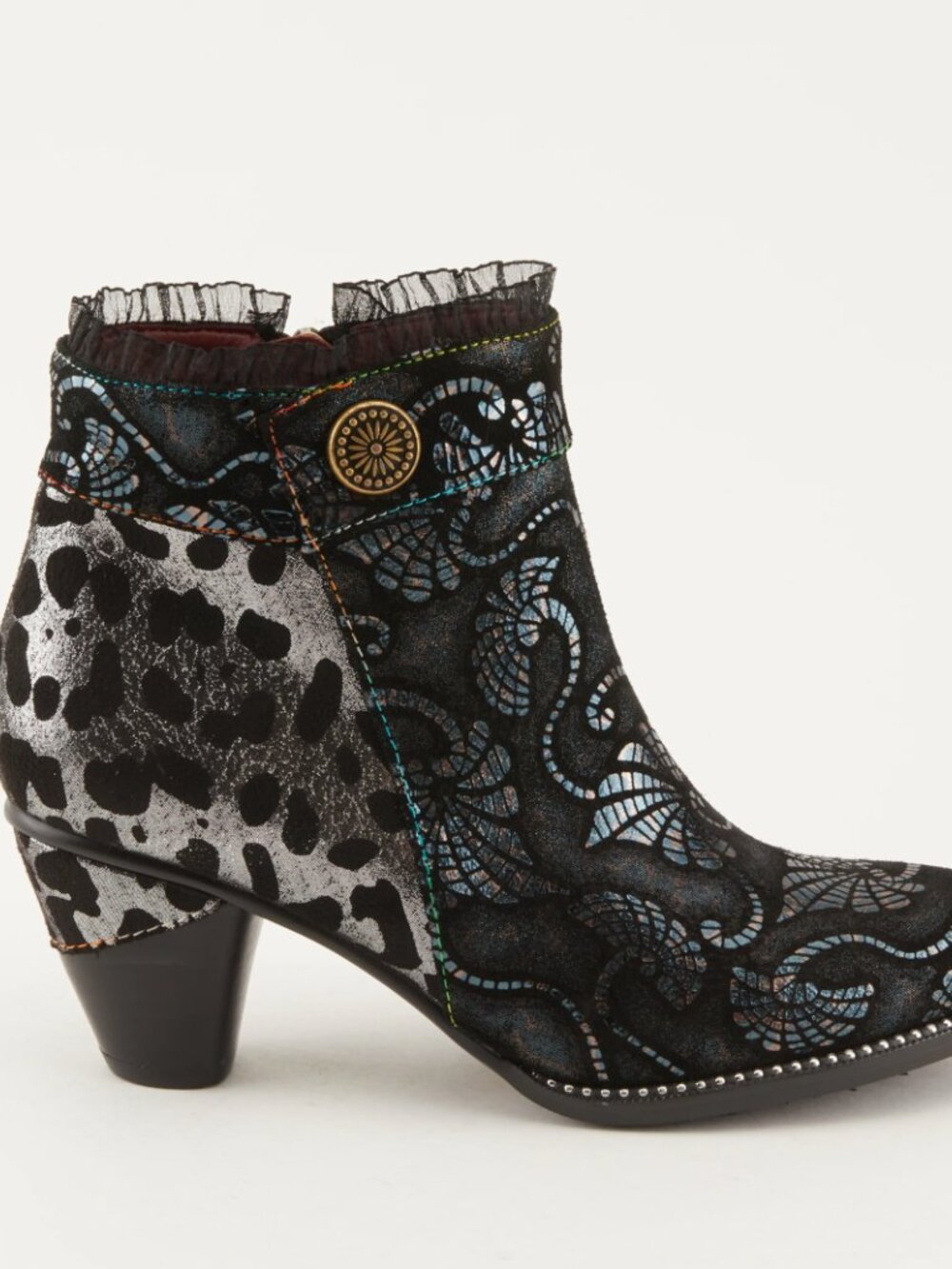 L'Artiste  Dessa Bootie EU 37 / USA 6.5-7 - Black Multi - Picture 13 of 15